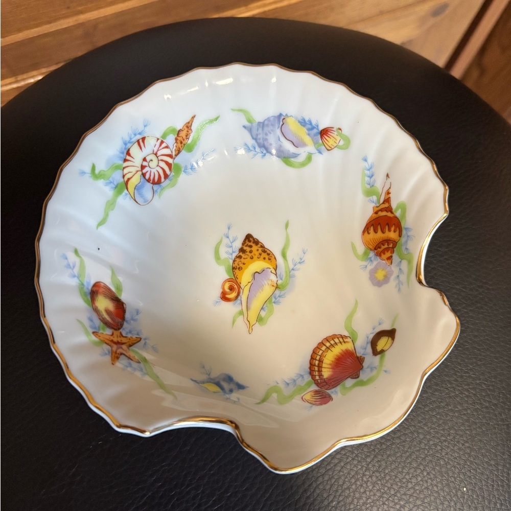 White Scalloped Edge Decorative Bowl Ben Rickert trinket soap dish
